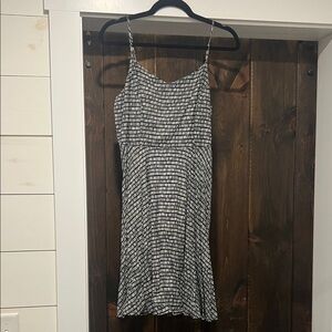 Old Navy Black and White Grid Mini Dress